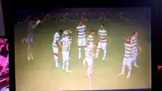 Celtic and elfsborg both doing the huddle