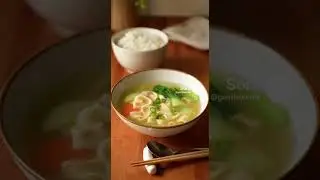 Korean comforting meals. Hand pulled Dough Soup