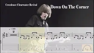 Down On The Corner - Creedence Clearwater Revival | Backing track | Guitar Tab