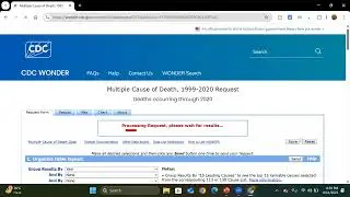 CDC Exploring CDC Wonder Analysis
