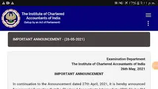 ICAI latest announcement|Ca exam|New date of ca exam|July 2021|Icai announcement|ca exam update 2021