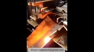 Parallel automatic feeding mode: high frequency induction heating forging end of metal bar