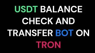 USDT balance check and transfer bot on TRON