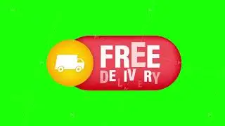 Free delivery. Badge with truck. Price tag. Motion graphics . 4k