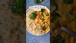 Creamy Masala Broccoli with Herb Rice | Meal Bowl Recipe
