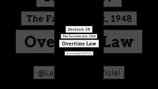 ओवर टाइम | Overtime Law | Labour Law | Advocate Kavita | Law Academy |#shorts#viral#yt#law#overtime