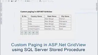 Implement Custom Paging in ASP.Net GridView using SQL Server Stored Procedure