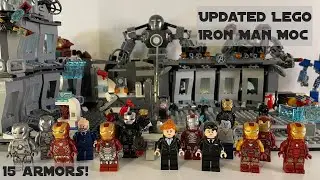 *Updated* Lego Iron Man MOC | 15 Armors, Iron Monger, and War Machine!