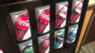 Buying a Cherry Coke from a neat looking Vending Machine