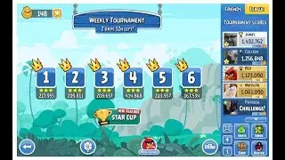 Angry Birds Friends 2017 Weekly Tournament 287a Levels 1-6 on November 16th, 2017 1,432,762pts