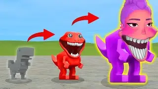 New Evolution Of Chrome Dinosaur Brainrot In Garry's Mod