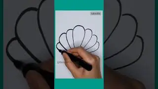 DRAWING EASY SHELL  #cute #art #shorts #viralvideo