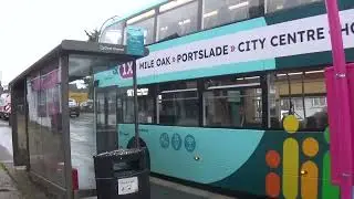 NEW Brighton and Hove bus route 1X steadily leaving Graham Avenue Shops in Mile Oak, 8th July 2024