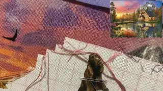 FLOSSTUBE Stitch with me #1 HAED The Mountain Cabin | Stitchery Lovers