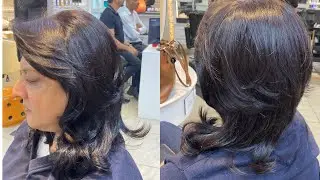 Easy Technique To Create Volume In Thin Hair / voluminous Layers 
