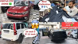 Verna got custom headlight & hydro dip ! Scorpio मे 24 inch ya 22 inch कुछ पता ही नहीं चलरा 🤣!