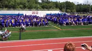 Natick High Graduation 2012 Cap Tossing
