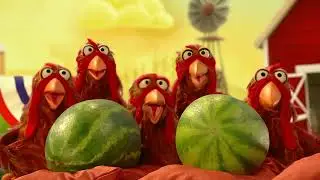 The song is performed by a rooster, a chorus of chickens and Elmo-Bird, who tries convincing the 