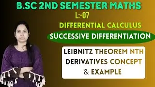B.Sc 2nd Semester Differential calculus | Successive Differentiation  | nth Derivative Y=e^x