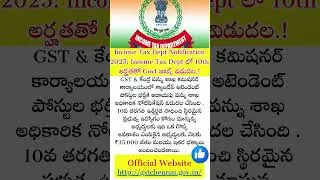 Income Tax Dept Notification 2025