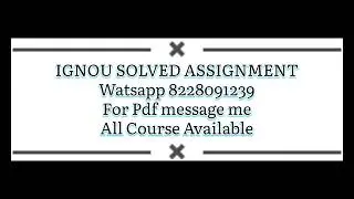 MMPC 2 SOLVED ASSIGNMENT 2023 / PDF WATSAPP ME  8228091239 #ignou