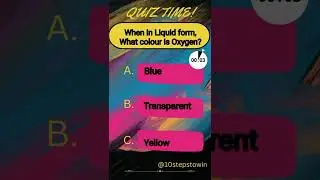What is the Colour of Oxygen in Liquid form??🤔🤔
