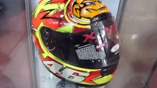 Marco Simoncelli ''58 SUPER SIC'',Valentino Rossi SIGNED AGV X-Vent Helmet