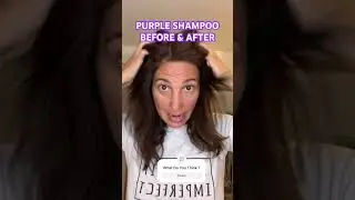 PURPLE SHAMPOO BEFORE & AFTER #brunettehair #purpleshampoo #raninicole