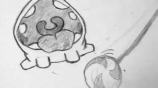How to draw Cut the Rope Om nom 3