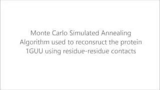 Simulated Annealing using residue contacts applied to reconstruct protein 1GUU
