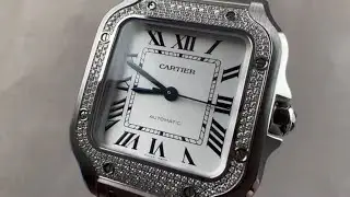 Cartier Santos de Cartier Medium Diamond Pav&eacute; W4SA0005 Cartier Watch Review