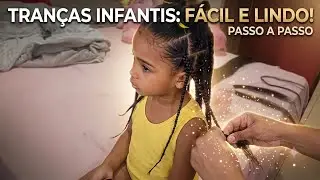 Coloquei tranças na minha filha de 4 anos 😱 #trançassemnós #tranças #4anos 