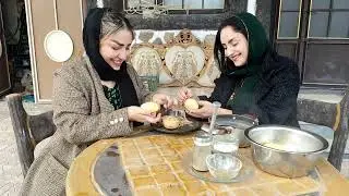 Peaceful Village Cooking | Simple Boiled Potatoes & Eggs in the Garden