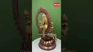 Brass Goddess Lakshmi Idol with beautiful smiling face #viral #trending #idols #brass #lakshmi #diy