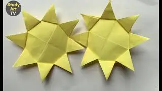 How to make paper sun / Origami / DIY / Craft