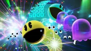 PIXELS Pacman game normal version without Any 3d or graphics etc
