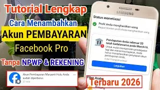 Tanpa NPWP❗Cara Mengisi akun pembayaran facebook Profesional, cara mengisi akun pembayaran di fb pro