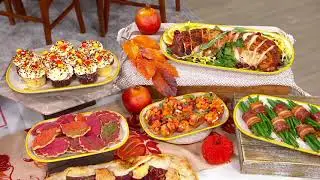 Temp-tations Set of 3 Pumpkin Patch Squoval Trays on QVC
