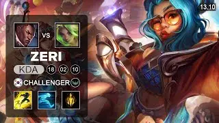 Zeri vs Lucian ADC - KR Challenger - Patch 13.10 Season 13