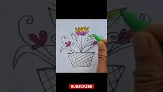 Easy Flowers Drawing | Simple & Beautiful Flower Sketch Tutorial 🌸✏️ #drawing #artshorts #art