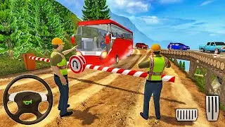 Offroad Bus Transport Simulator - Bus Driving Through Mountain Cliff Road - Android Gameplay