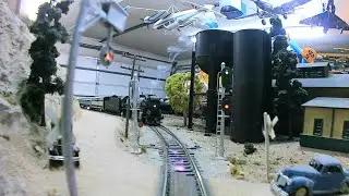 Texas & Pacific Railroad Layout Tour #630 Locomotive View in HD