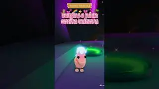 Making a neon Golden Unicorn! 🦄 #shorts #roblox #adoptme #gaming #adoptmepets #robloxshort #robloxx