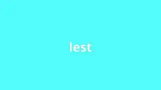what is the meaning of lest