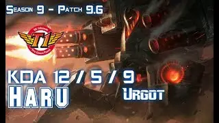 SKT Haru URGOT vs KARTHUS Jungle - Patch 9.6 KR Ranked