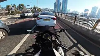 Riding Solo Through Busan Streets.Raw Exhaust[4k]