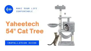 Yaheetech 54.5 Inches H Cat Tree Tower Installation Guide #cattree