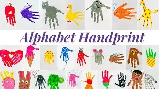 Alphabet Handprint art for kids - Part 2🔠| K to R handprint art for toddlers🔡@CraftswithToddler