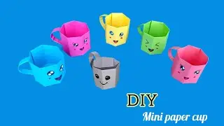 DIY MINI PAPER CUP / Paper Crafts ForSchool / Paper Craft/ Easy origami papercup / Origami