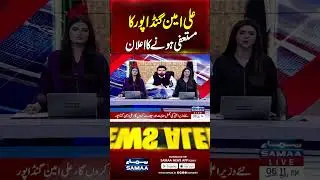 Ali Amin Gandapur Announces Resignation | Samaa TV